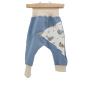 Preview: Pumphose Meno triangolo Sweat blau - Wale Schiffchen